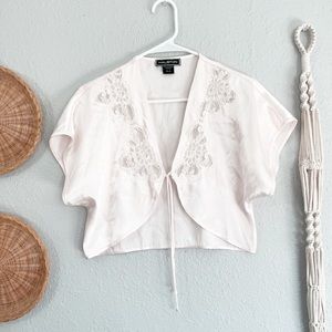 Vintage lace silk top